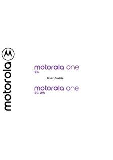 Motorola One 5G manual. Camera Instructions.
